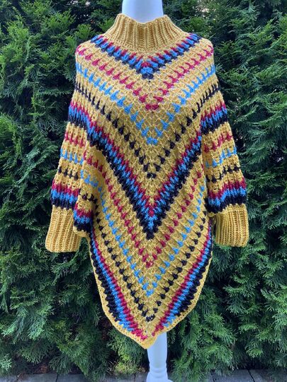 Häkelanleitung Poncho Kuschelzeit / Einheitsgröße