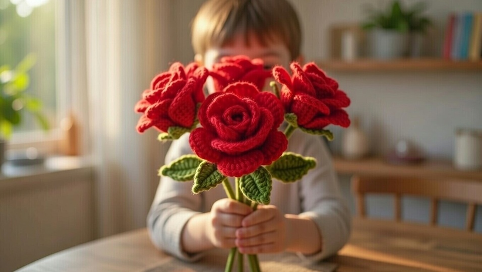 Crochet 3D Flower Pattern PDF with Photo Tutorial & Video Tutorial