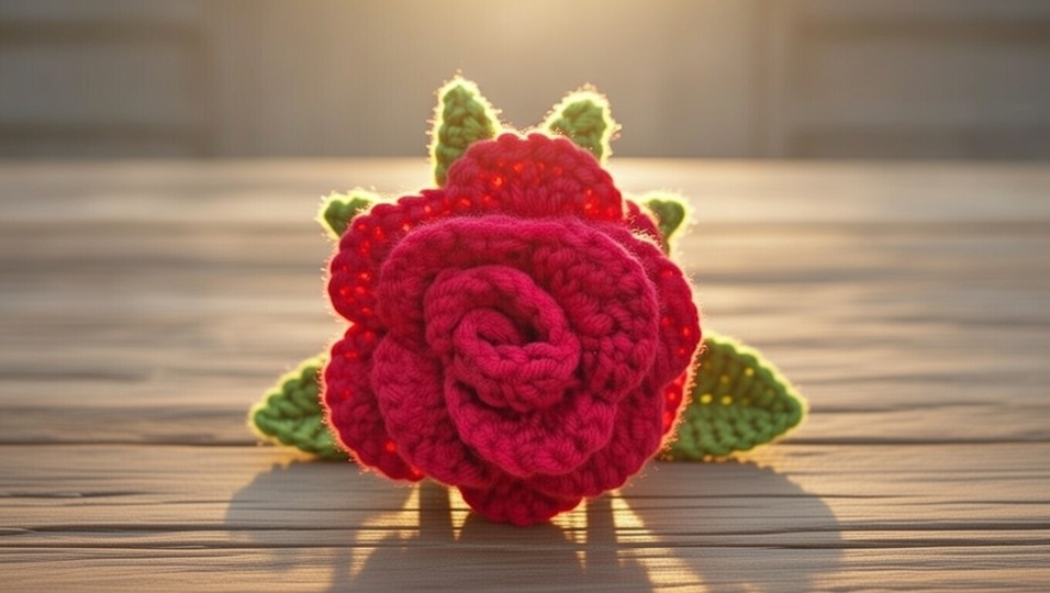 Crochet 3D Flower Pattern PDF with Photo Tutorial & Video Tutorial
