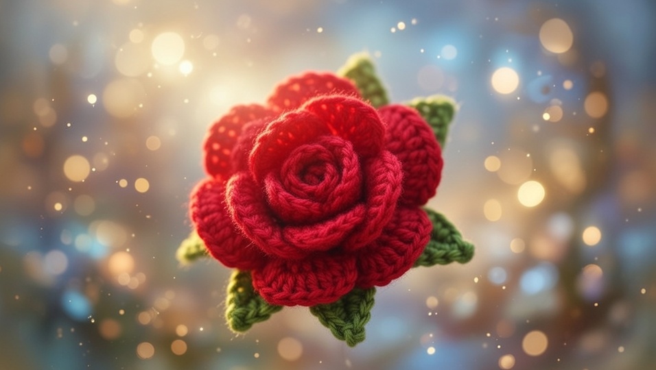 Crochet 3D Flower Pattern PDF with Photo Tutorial & Video Tutorial