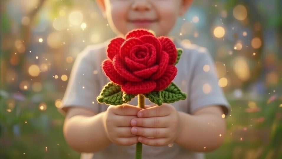 Crochet 3D Flower Pattern PDF with Photo Tutorial & Video Tutorial