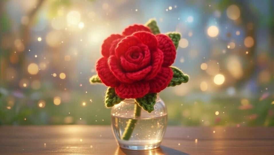 Crochet 3D Flower Pattern PDF with Photo Tutorial & Video Tutorial