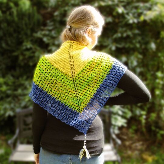 Chroma, triangular lace shawl