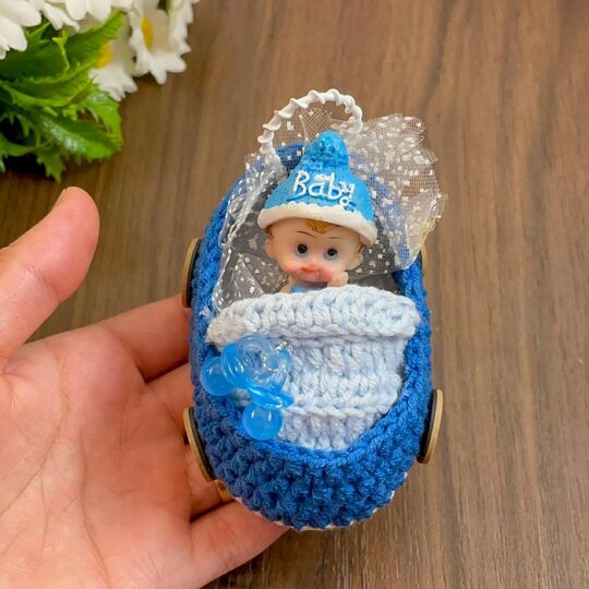 Tiny Baby Carriage Crochet Pattern PDF – Mini Stroller Decor