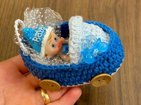 Tiny Baby Carriage Crochet Pattern PDF – Mini Stroller Decor