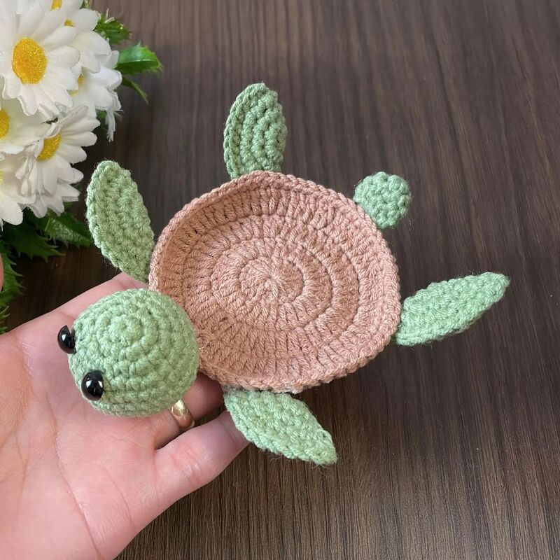 Little Turtle Coaster Crochet Pattern – PDF Tutorial