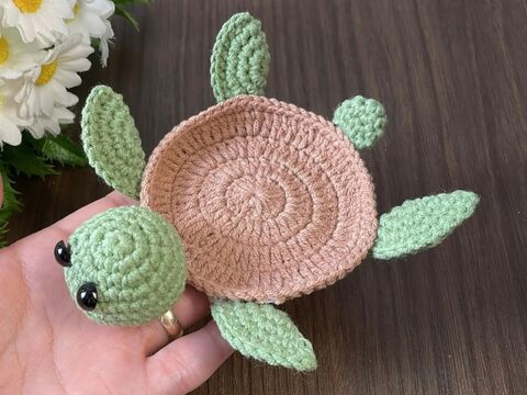Little Turtle Coaster Crochet Pattern – PDF Tutorial