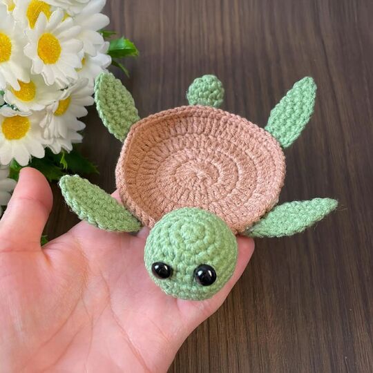 Little Turtle Coaster Crochet Pattern – PDF Tutorial