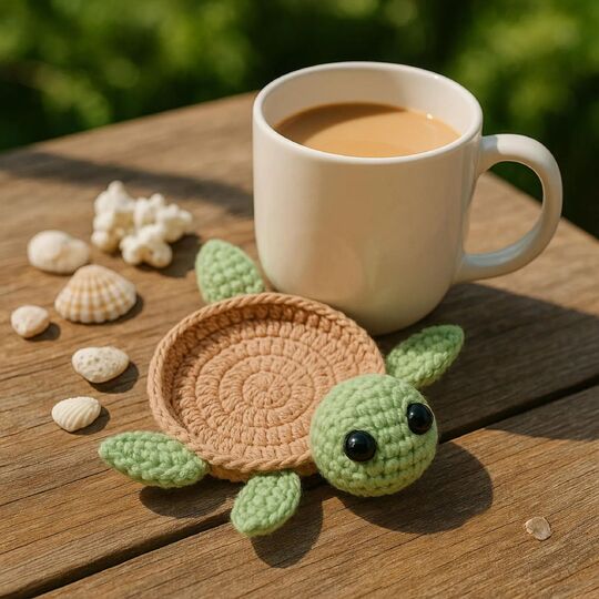 Little Turtle Coaster Crochet Pattern – PDF Tutorial