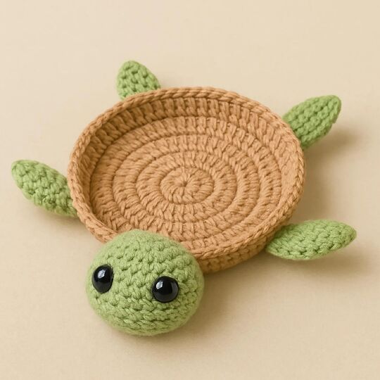 Little Turtle Coaster Crochet Pattern – PDF Tutorial