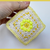 Strahlende Sonne Granny Square mit Perlen | Häkelquadrat | Fidget Quadrat