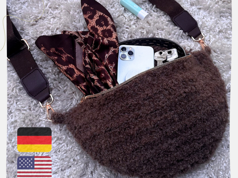 Tedd Crossbody Bag - Crochet Pattern | German & English