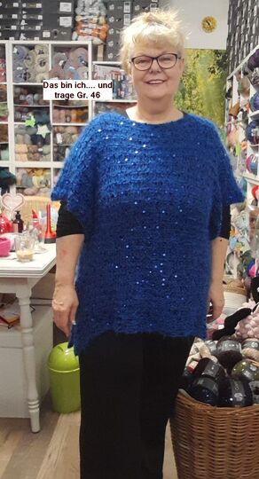 Strick - Anleitung für den  Shiny Cloud Überwurf – Kurzarm Pulli – Slipover