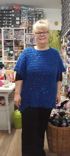 Strick - Anleitung für den  Shiny Cloud Überwurf – Kurzarm Pulli – Slipover