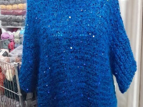 Strick - Anleitung für den  Shiny Cloud Überwurf – Kurzarm Pulli – Slipover