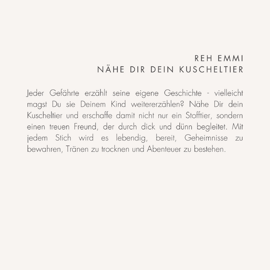 E-Book Reh Emmi - Nähanleitung und Schnittmuster