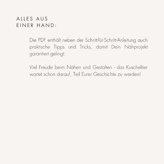 E-Book Schneehase Reeni - Nähanleitung und Schnittmuster