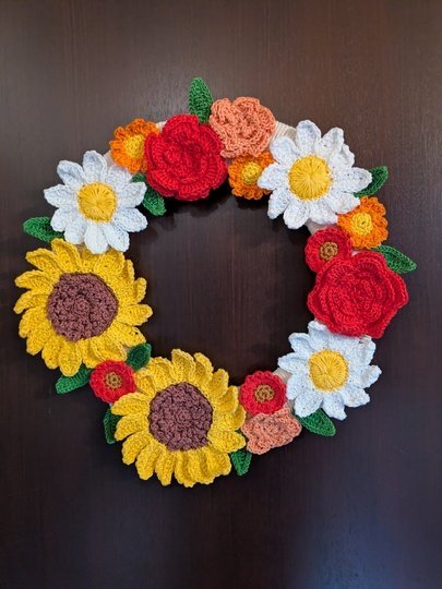 Häkelanleitung für einen Blumenkranz