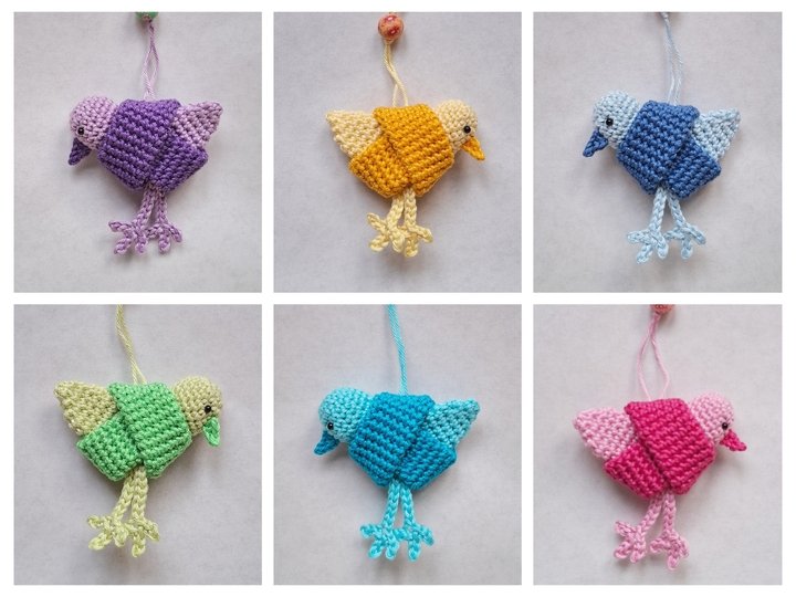 Häkelanleitung Die bunten Vogerl