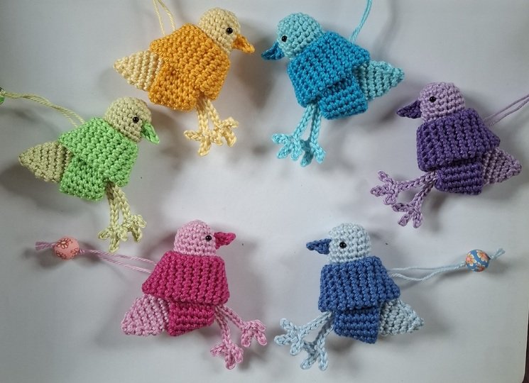 Häkelanleitung Die bunten Vogerl