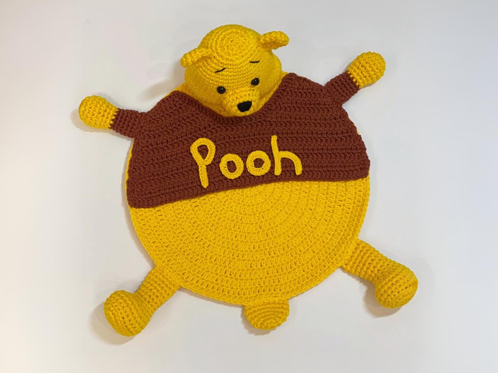 Crochet Pattern Pooh Bear Placemat for Baby Table Decor