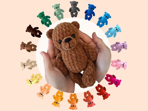 Häkelanleitung kleiner Teddy – Amigurumi Bär (PDF) – Geschenk zur Geburt