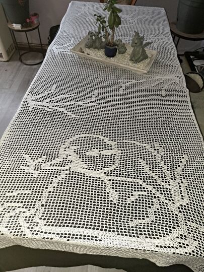 Tischdecke Ente Tischläufer Häkelanleitung