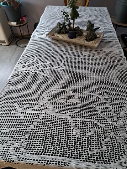 Tischdecke Ente Tischläufer Häkelanleitung