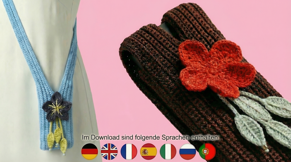 Häkelanleitung Handytasche Schlauch "Poppy" – Vielseitig & Stylisch