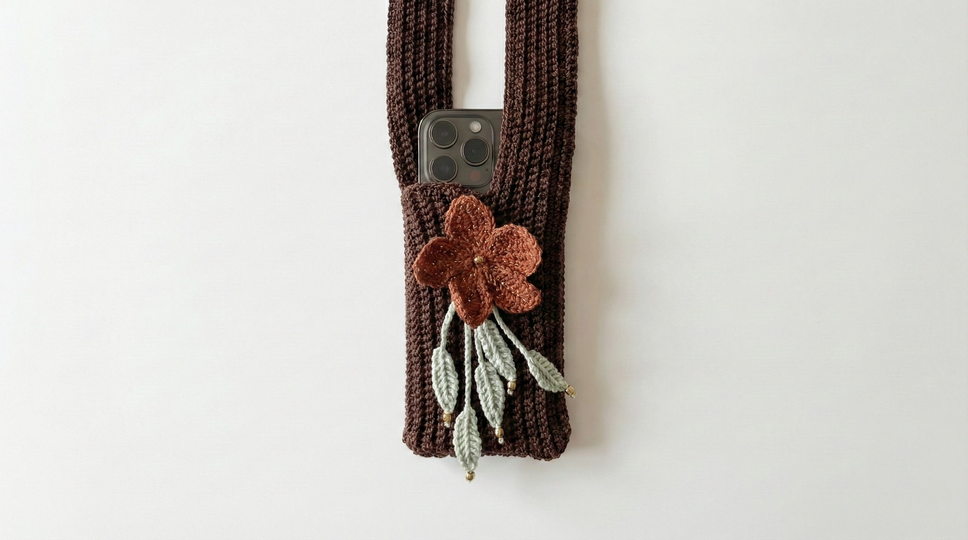 Crochet Pattern Tube Phone Bag "Poppy" – Versatile & Stylish