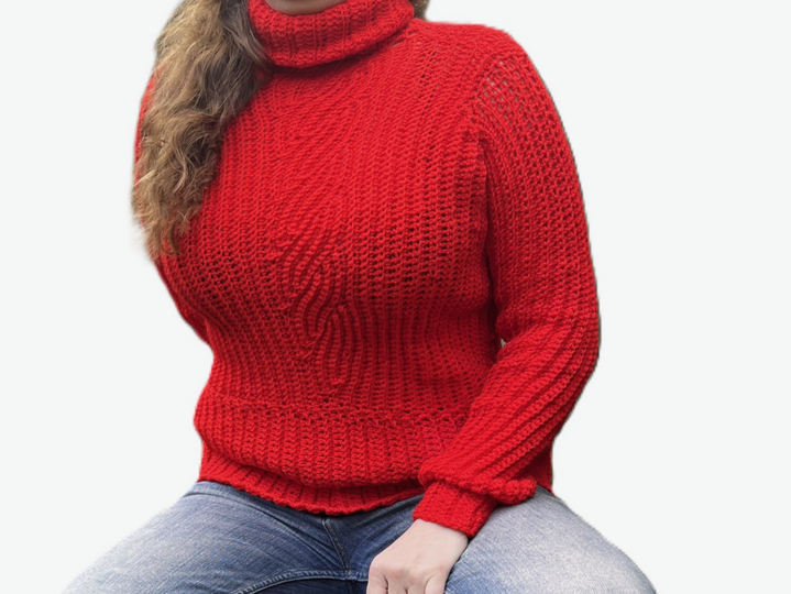 Häkelanleitung Pullover "Nordic Knot"