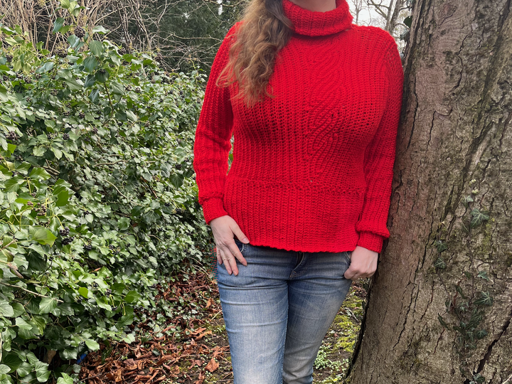 Häkelanleitung Pullover "Nordic Knot"