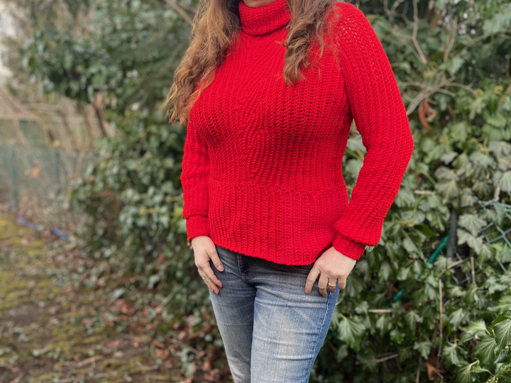 Häkelanleitung Pullover "Nordic Knot"