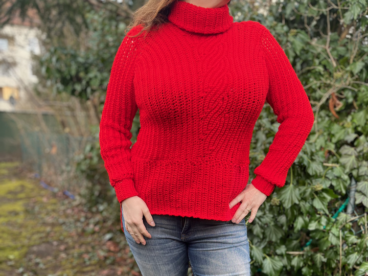 Häkelanleitung Pullover "Nordic Knot"