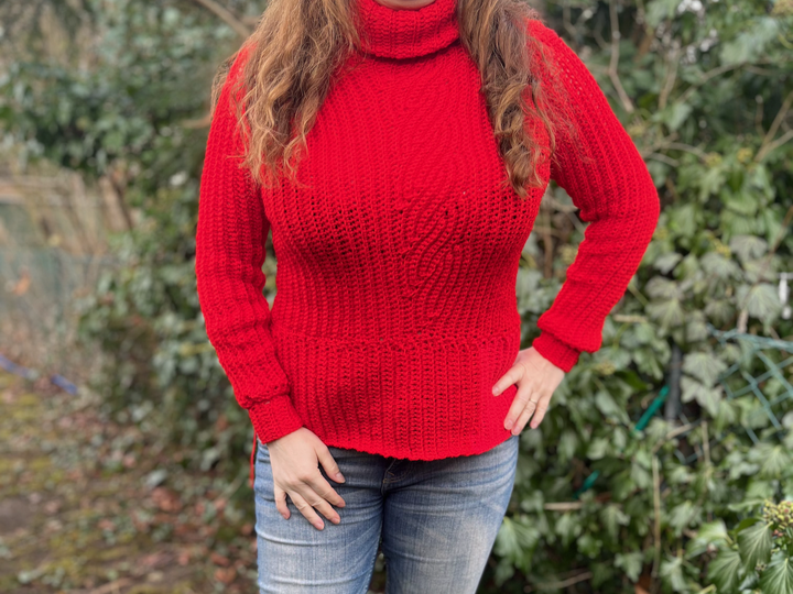 Häkelanleitung Pullover "Nordic Knot"