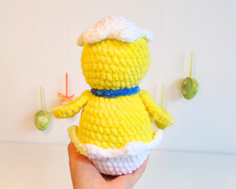 Crochet Pattern: No Sew Baby Chick in Egg Plush Toy - Beginner-Friendly - Image 3