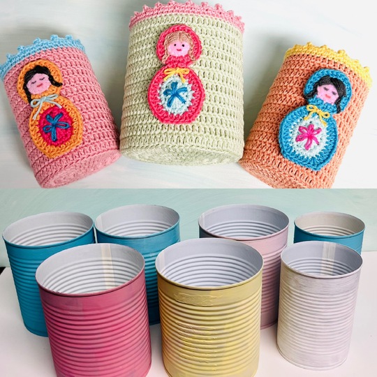 Häkelanleitung Häkeldose "Mexican Beauty" + Matroschka, Dosenhülle PDF