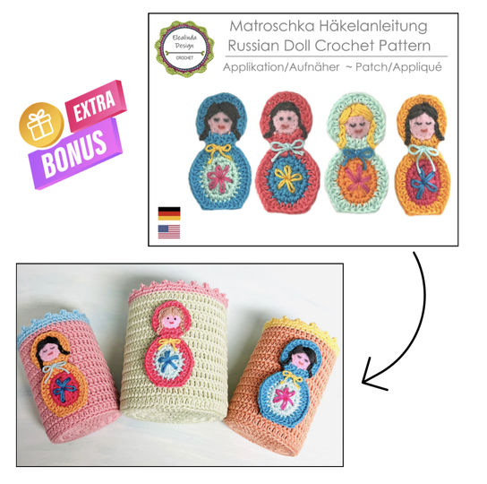 Häkelanleitung Häkeldose "Mexican Beauty" + Matroschka, Dosenhülle PDF