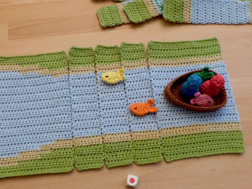 Häkelanleitung "Das Anglerspiel", Farbwürfelspiel, Lernspiel - Bild 2