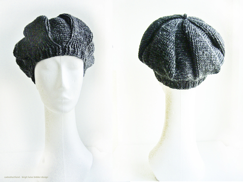 Tolle Baskenmütze häkeln in Gr. M-L, MA LINNA, Kopfumfänge von 56-59 cm