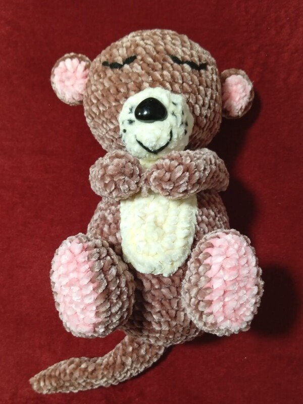 Crochet Pattern: Sleeping Otter "Otti" - Chenille Amigurumi Plushie (PDF) - Image 2
