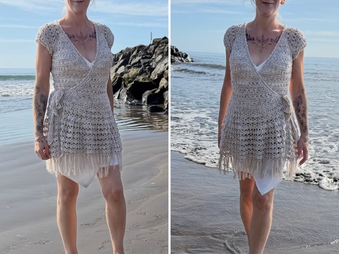 Häkelanleitung Wickelkleid "FlecklyTerra"