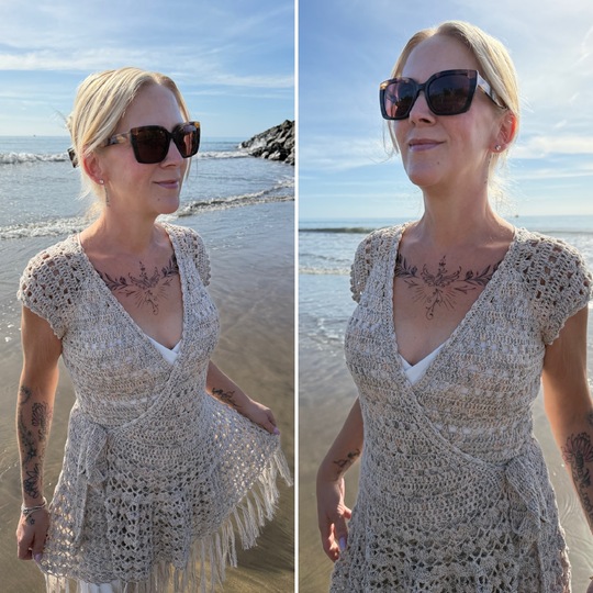 Häkelanleitung Wickelkleid "FlecklyTerra"