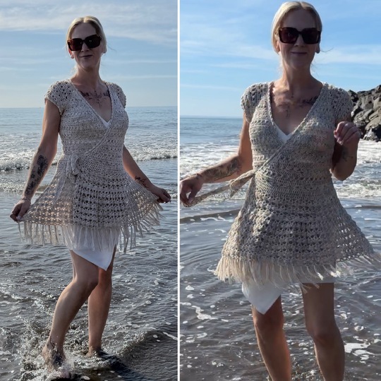 Häkelanleitung Wickelkleid "FlecklyTerra"