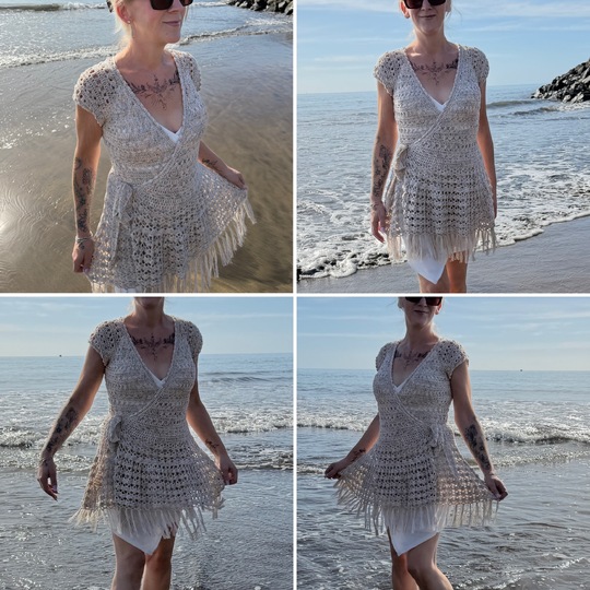 Häkelanleitung Wickelkleid "FlecklyTerra"