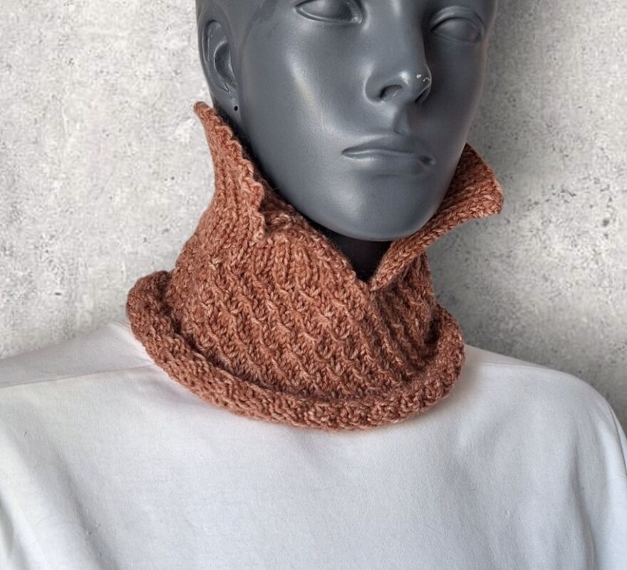 Strickanleitung Schalkragen, Halssocke mit Rollrand  #367 - Bild 3