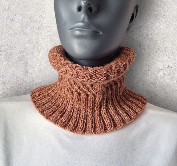 Strickanleitung Schalkragen, Halssocke mit Rollrand  #367