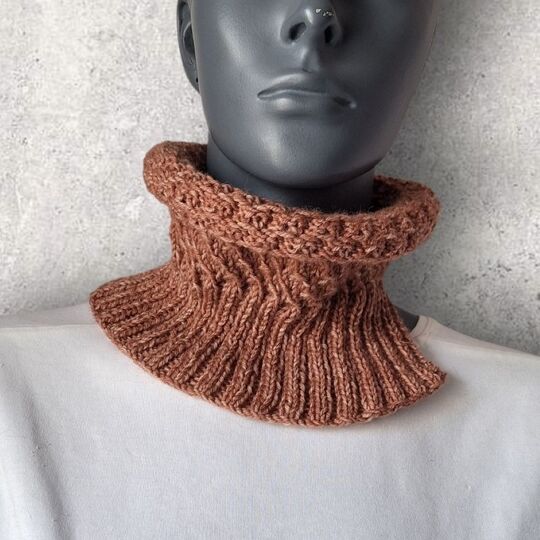 Strickanleitung Schalkragen, Halssocke mit Rollrand  #367