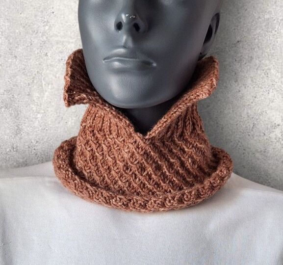 Strickanleitung Schalkragen, Halssocke mit Rollrand  #367