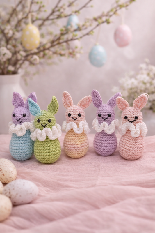 Häkelanleitung Osterhasen Anhänger – Amigurumi Deko für den Osterstrauch